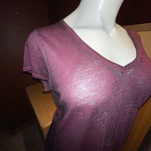 Rock & Republic Tshirt; Burgundy; XL